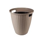 Кашпо InGreen Rattan D 328мм 20л с внутренним горшком 11 л, Молочный шоколад (упаковка 5 шт.)