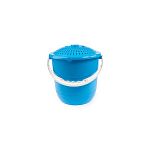 Ведро 'Practic lux' 12 л голубая лагун с крышкой (упаковка 10 шт.)