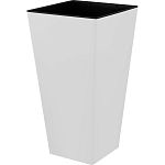 Горшок для цветов InGreen London CUBE 300х300х564мм 34л c дренаж. вставкой белоснежный жасмин (упако