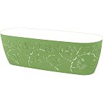 Горшок для цветов Plast Team Butterflies 7,3 л 470х150 мм овальный 475х160х149 мм зеленое яблоко (уп