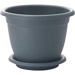 Горшок для цветов InGreen Aphrodite D 210 mm, 2,9л с подставкой №4 серый (упаковка 40 шт.)