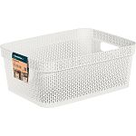Корзина для хранения Keeplex Ajur с ручками 11л 36,5х27х14,1см белое облако (упаковка 16 шт.)