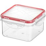 Контейнер для продуктов Modena квадратный 0,4л с защелками (бесцветный) (упаковка 24 шт.)