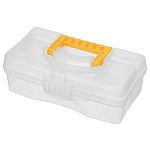 Органайзер Mars 9, 235х130х80 мм бесцветный, ручка ярко-жёлтая (упаковка 18 шт.)