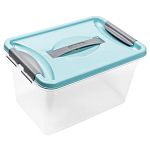 Контейнер с защелками и ручкой 6л Клик бирюзовый С272БИР (упаковка 11 шт.)