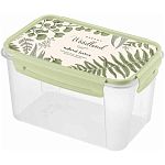 Контейнер для продуктов  Лок  с декором 1,5л (зеленый)