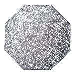 Салфетка Niklen сервировочная d38 см, ПВХ, серебро 1045