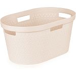 Таз для белья Элемент 35л овальный (бежевый) (упаковка 6 шт.)