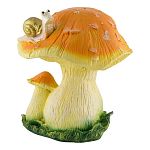 Фигурка садовая Гриб с улиткой H-29см