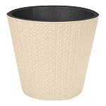 Горшок для цветов Velvet D160 мм, 1,6л (светло-бежевый) (упаковка 16 шт.)