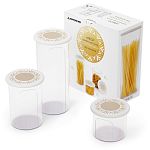 Набор банок для хранения сыпучих продуктов Эстетика круглые, Бело-бежевый (упаковка 8 шт.)