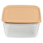 Контейнер для замораживания и хранения продуктов Кристалл 1,3л, Микс 1, Светло-серый/Оранжевый (упак