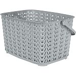 Корзина для хранения Plast Team Melange с ручкой 3л 233х175х126 мм серый шторм (упаковка 10 шт.)