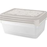 Набор контейнеров для продуктов HELSINKI Artichoke 3 шт 1,35л прямоуг. пепельный жемчуг (упаковка 22