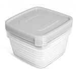 Контейнер для продуктов (СВЧ) Унико квадратный 0,9л набор 4шт. С214 (упаковка 16 шт.)