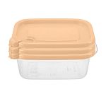 Комплект контейнеров с клапаном Фрэш 0,6л 3 шт, Оранжевый (упаковка 30 шт.)