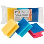Губка для посуды профильная (3шт)
