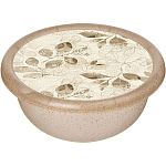Миска Палермо 1,2л с крышкой с декором (бесцветный флэк)