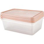 Набор контейнеров для продуктов HELSINKI Artichoke 3 шт 1,35л прямоуг. персик. карамель (упаковка 22