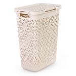 Корзина д/белья Элемент 30л узкая (бежевый) (упаковка 4 шт.)