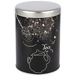 Банка жестяная с крышкой, Чай, круглая, 0,9 л (упаковка 6 шт.)