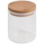 Стеклянная банка, BAMBU, объем: 0,45 л, для сыпучих продуктов с крышкой