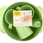 Набор для пикника Sugar&Spice Vanilla на 3 персон (14 предметов) фисташка (упаковка 7 шт.)