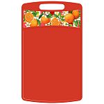 Доска разделочная Bergamo прямоугольная 335x220x4мм с декором Сицилия Красный (упаковка 20 шт.)