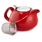 Заварочный чайник с фильтром : 800мл., красный (24)