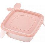 Тарелка детская Play with Me Birdie с мягкой крышкой 450 мл персиковая карамель (упаковка 12 шт.)