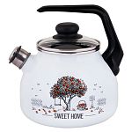 Чайник эмал 3,0л со свистком Яблоня / Apple Tree ТМ Appetite, 4с209я