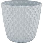 Горшок для цветов InGreen Wave с дренажной сеткой и съемным поддоном 10л, D270мм, Утренний туман