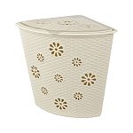 Корзина для белья 45л угловая Плетенка слоновая кость (упаковка 6 шт.)