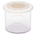 Банка для хранения сыпучих продуктов Эстетика 0,8л круглая, Бело-бежевый (упаковка 16 шт.)