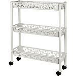 Этажерка Keeplex Light на колесиках трехсекционная прямоуг. 58х18х69см белое облако (упаковка 12 шт.