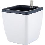 Горшок с автополивом InGreen Munchen 5л с внутренней вставкой 2,2л, квадратный, белоснежный жасмин (