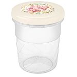 Банка с завинчивающейся крышкой с декором 1,2л, Бежевый (упаковка 16 шт.)