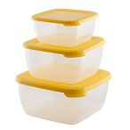 Комплект контейнеров СВЧ 0,46+0,95+1,5л, квадро ЛАЙТ