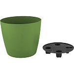Горшок с дренажной вставкой InGreen Vienna D210мм, 5л, круглый, оливковый (упаковка 6 шт.)