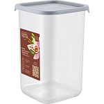 Банка для сыпучих продуктов Sugar&Spice Vanilla квадратная 1,2л, с гибкой крышкой трюфель (упаковка