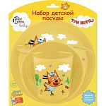 Набор детской посуды Три Кота (тарелка, миска, стакан и ложка) (упаковка 8 шт.)