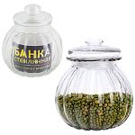 Банка стеклянная для сыпучих продуктов с крышкой BOLLA, объем: 0.75 л, тм Mallony (упаковка 12 шт.)