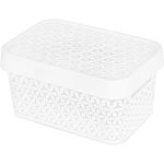 Корзина Элемент 5л (с крышкой)(белый) (упаковка 10 шт.)