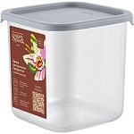 Банка для сыпучих продуктов Sugar&Spice Vanilla квадратная 0,8л, с гибкой крышкой трюфель (упаковка