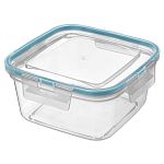 Контейнер для продуктов герметичный квадратный 1,5л с защелками (бесцветный) (упаковка 16 шт.)