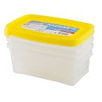 Комплект контейнеров СВЧ 1,0л 3шт, прямоугольные КАСКАД 2