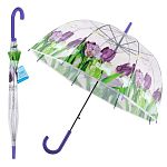 Зонт Фиолетовый букет (полуавтомат) D80см