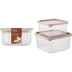 Набор контейнеров для продуктов Sugar&Spice Vanilla (0,4л + 0,8л) с гибкой крышкой латте (упаковка 1