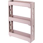 Этажерка Keeplex Regular на колесиках трехсекционная узкая 53,7х13,8х71 см бежевый топаз