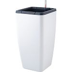 Горшок с автополивом InGreen Munchen 20л с внутренней вставкой 8л, квадратный, белоснежный жасмин (у